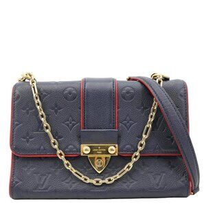 Louis Vuitton  Saint Sulpice PM Empreinte Leather Crossbody Bag Navy Blue